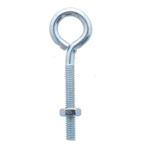 Ace Hampton Zinc Plated Eye Bolt with Nut Silver 1/4 x 3inch